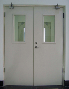 鋼質平板帶門鏡防火門